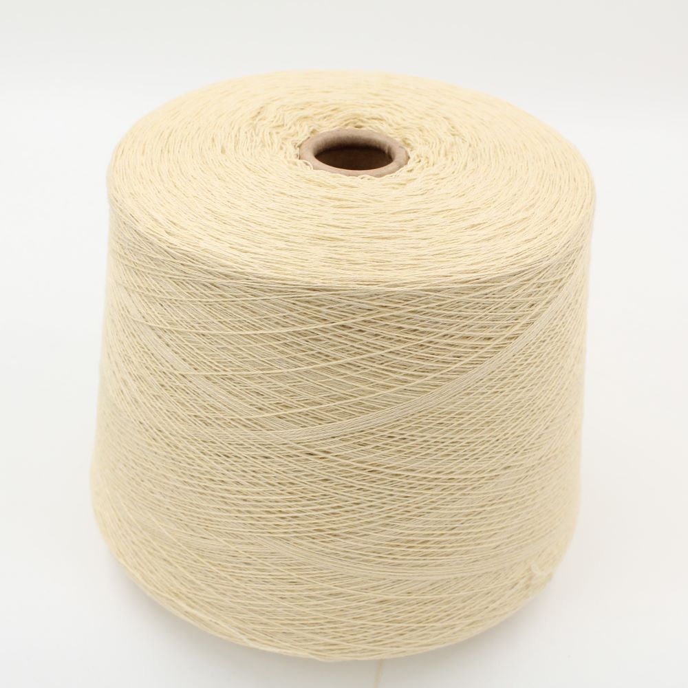 yarn cashmere 100% 2/26 color cream cones 550 gr