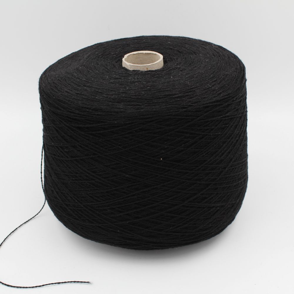 ECOMANUEL 2/14 100% Cashmere colore nero rocche 500 gr