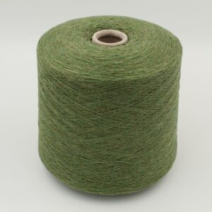 Yarn cashmere 100% superior nm 2/26 color green melange cones 510 gr