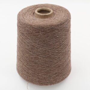 Yarn 80% Wool 20% Polyamide nm. 15000 color dark brown cones 510gr