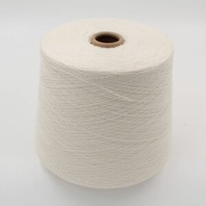 Yarn for knitting machine 2/30 70% merino extrafine 30% cashmere color white cones 500 gr