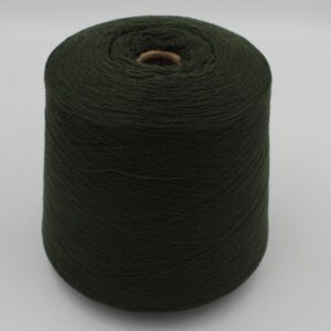 Yarn for knitting machine 2/30 70% merino extrafine 30% cashmere color dark green cones 540 gr