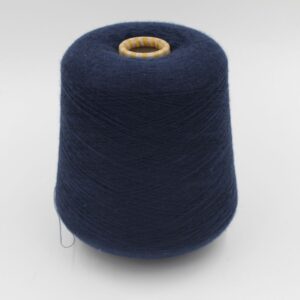 Yarn 100% merino extrafine nm 2/48 color dark blue cones 610 gr