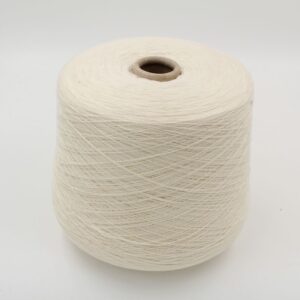 100% cashmere yarn nm 2/36 color white cones 560 gr
