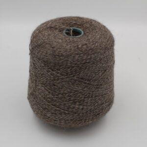 Yarn 100% Wool nm 4600 color dark brown muliné cones 470gr