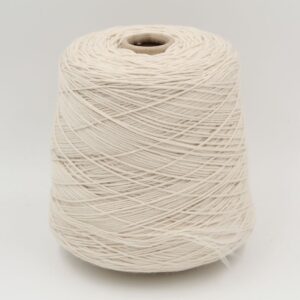 Yarn 100% Wool nm 9X2/26 color white cones 530gr