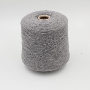 Filato 80% merino extrafine 20% cashmere con paillettes nm 9000 colore grigio rocche 410 gr