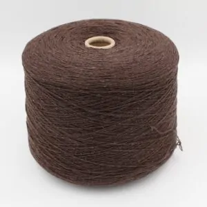Filato nm 2/13 100% Recycled Cashmere color brown cone 500 gr