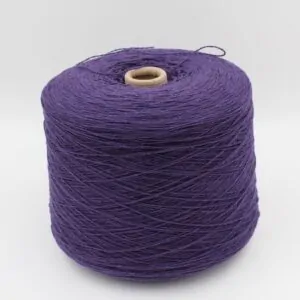 Yarn nm 2/13 100% Recycled Cashmere color violet cones 500 gr
