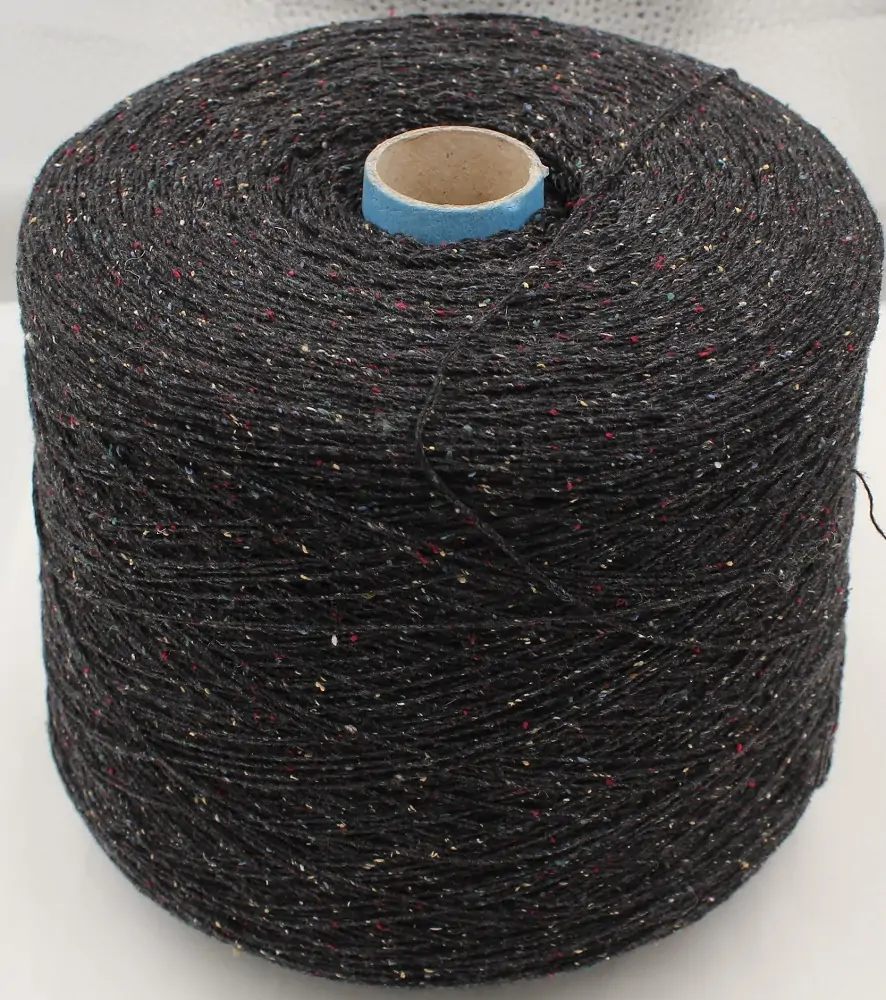 Filato 2/14 90% Cashmere 10% Seta colore antracite bottonato rocche 500 gr