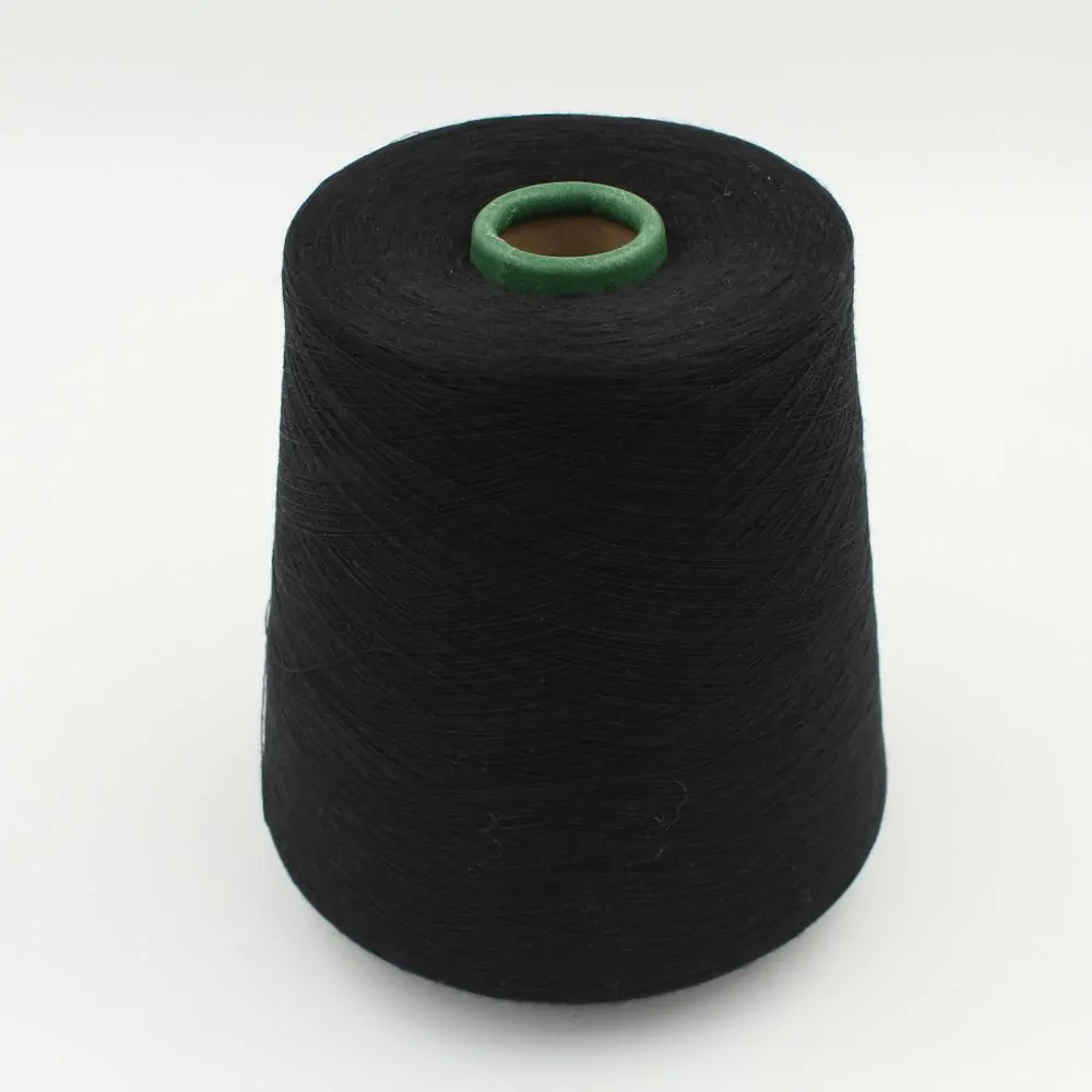 3/80 100% cashmere colore nero rocca 460 gr