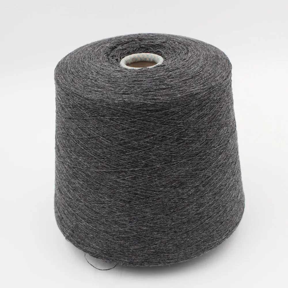 Yarn 2/27 100% Cashmere for knitting machine 12 color dark grey cones 500 gr