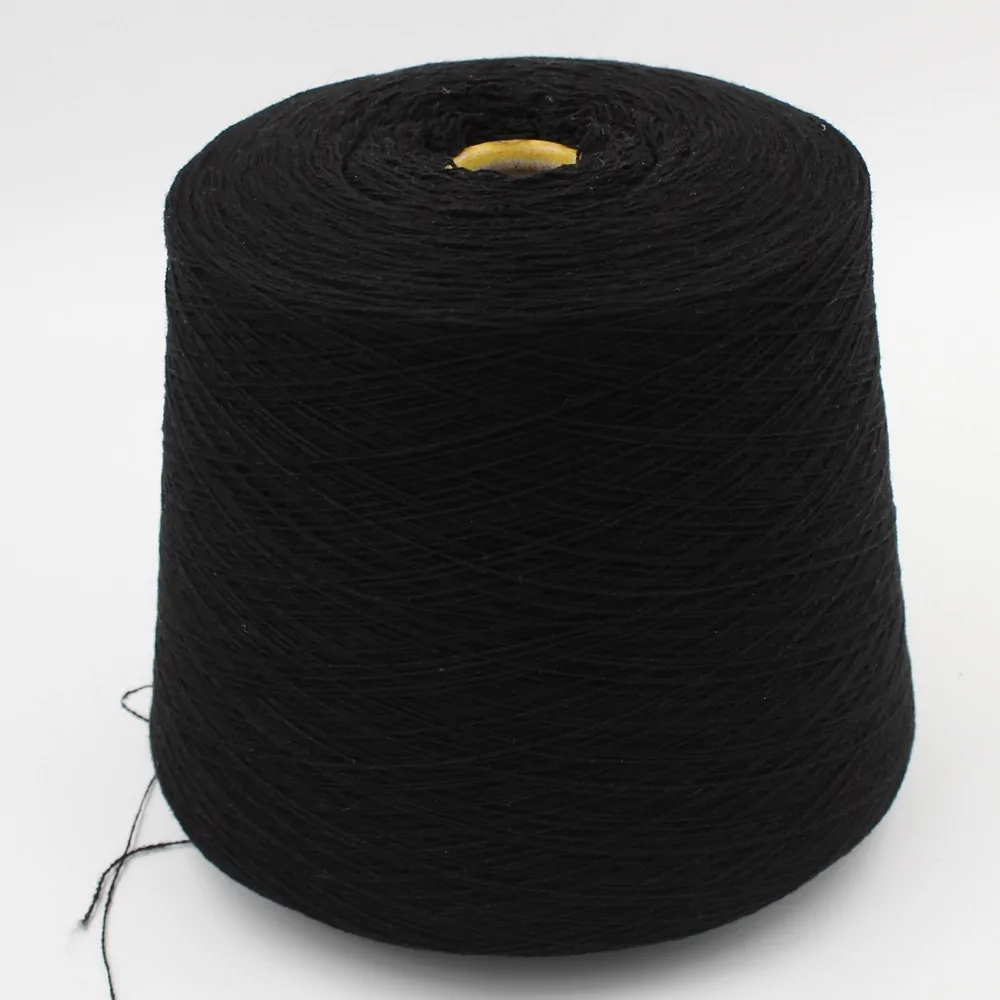 Yarn 2/28 100% Cashmere for knitting machine 12 color black cones 510 gr