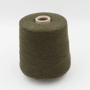CHECOTONE yarn cashmere 50% cotton 50% nm 2/26 color green cones 500 gr