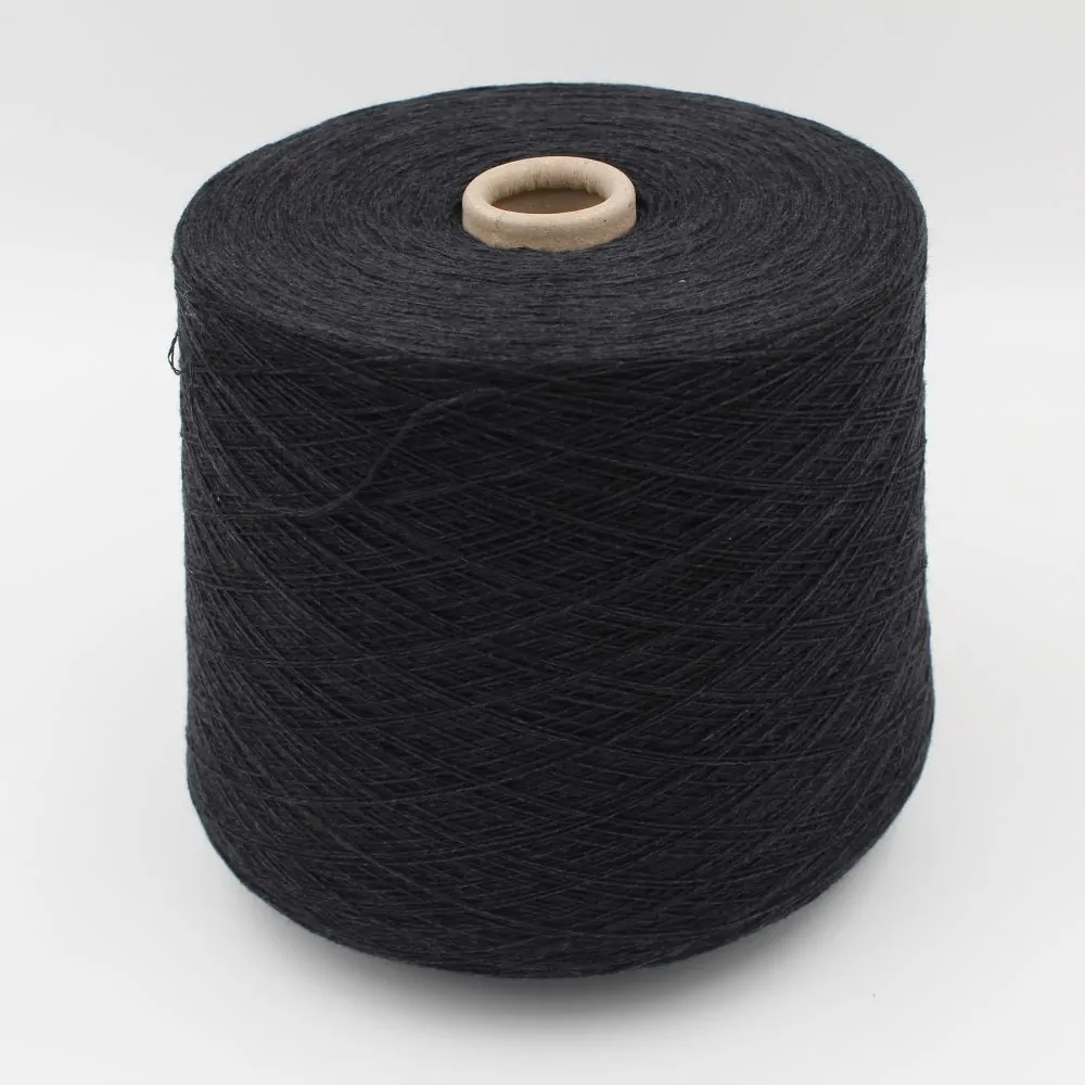 CHECOTONE yarn cashmere 50% cotton 50% nm 2/26 color blue melange cones 500 gr