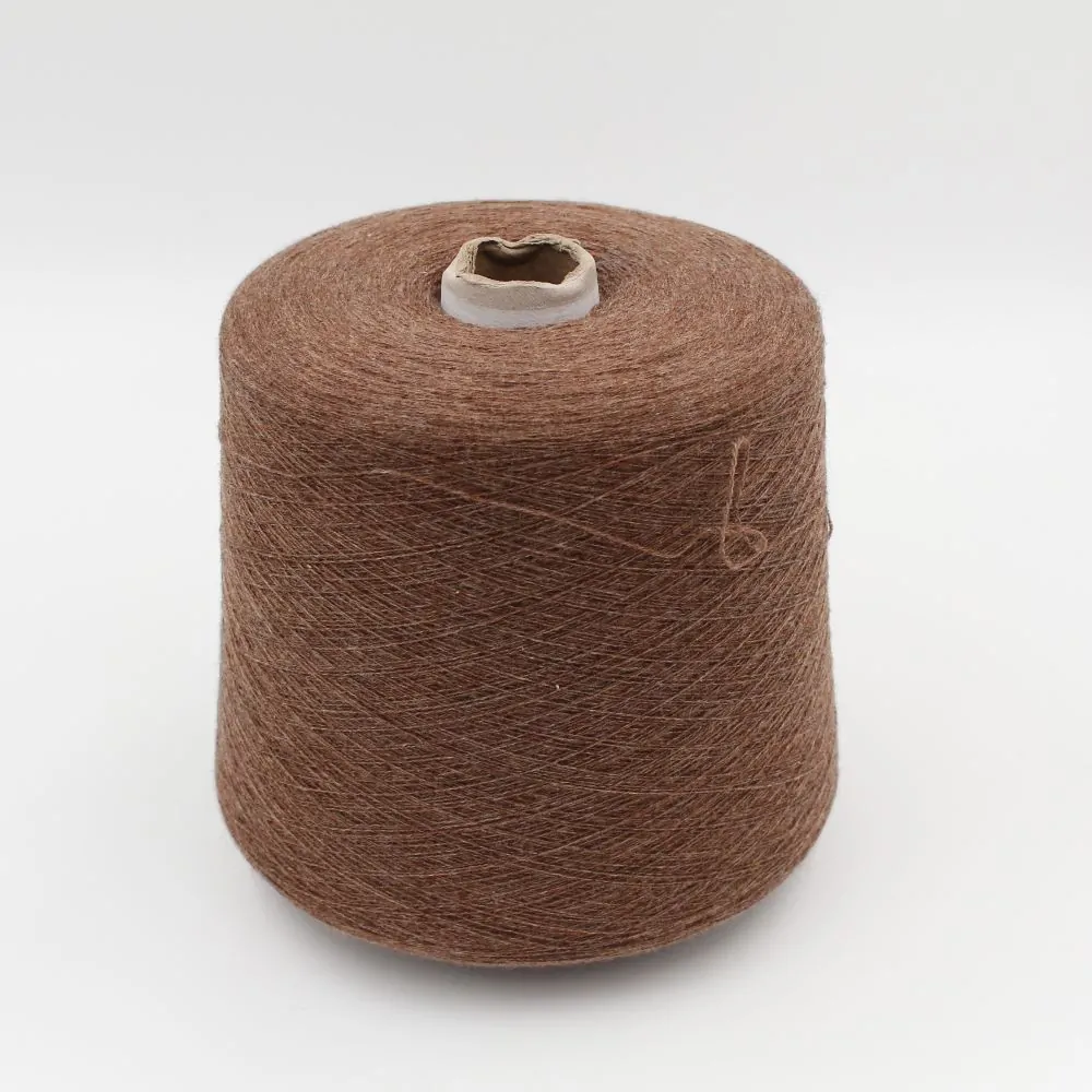 Filato Cashmere 100% nm 2/36 colore marrone melange rocche 560 gr