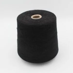 100% Baby Alpaca yarn 2/16 color black cones 660 gr