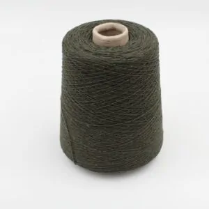 Recycled Cashmere yarn 100% nm 2/13 color green cones 500 gr