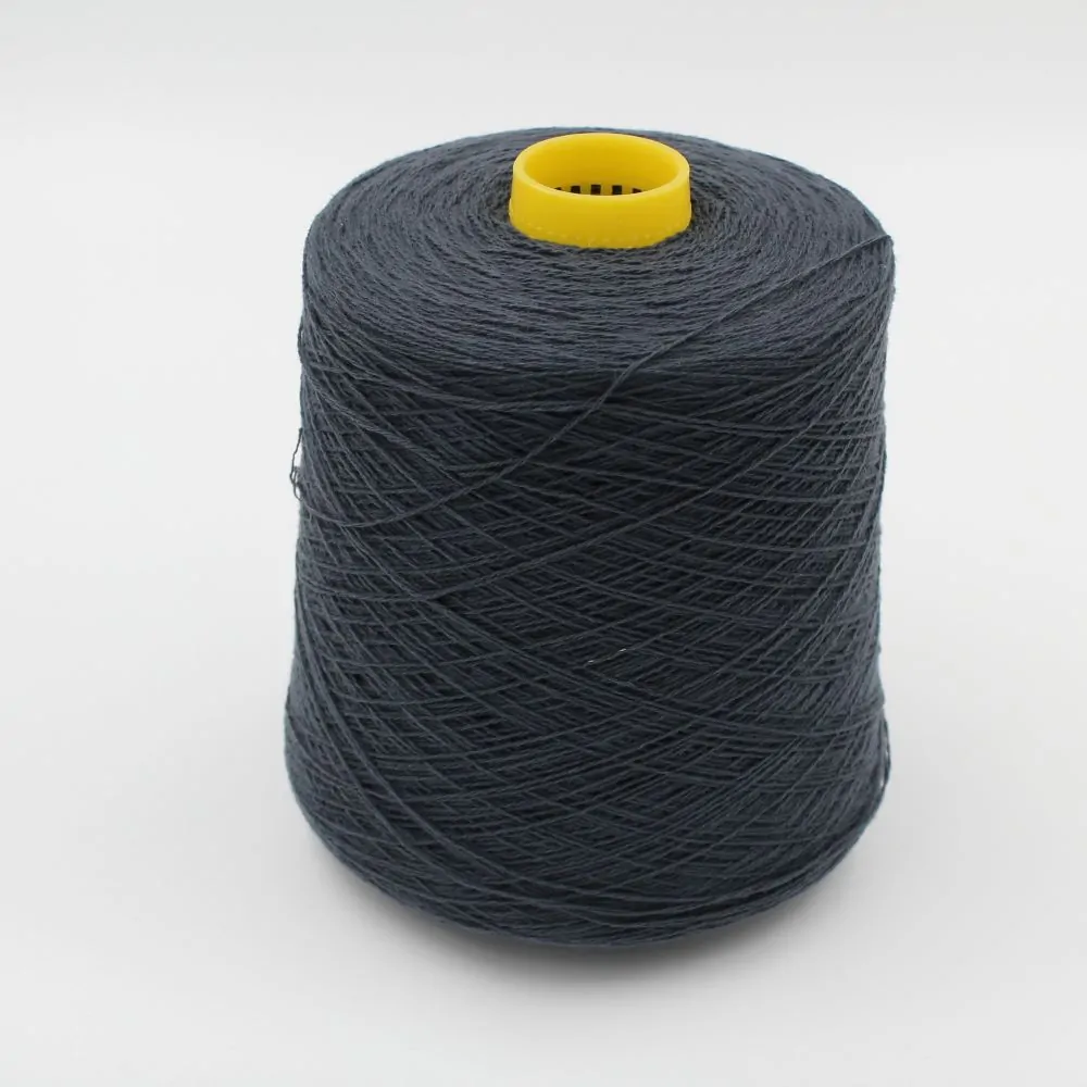 100% Cashmere yarn nm 2/14 color dark grey cones 490 gr