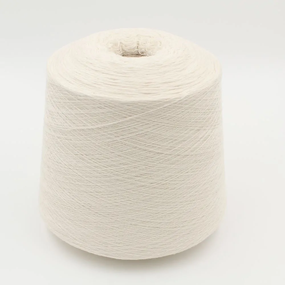 Yarn for knitting machine 2/30 70% merino extrafine 30% cashmere color natural white cones 600 gr