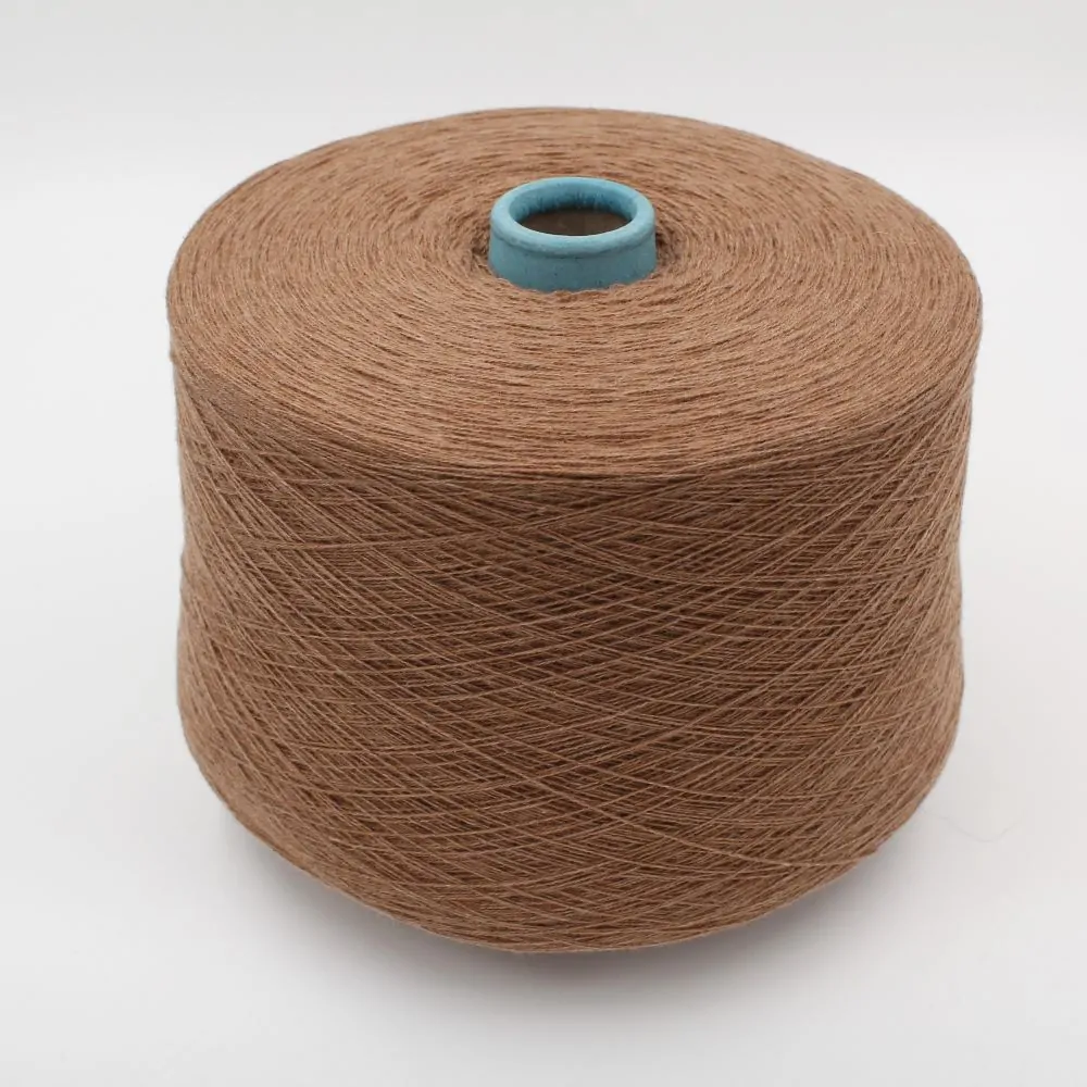 Yarn 2/28 100% Cashmere for knitting machine 12 color camel melange cones 680 gr