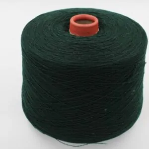Filato 2/28 100% Cashmere per macchina 12 verde scuro colore rocche 620 gr