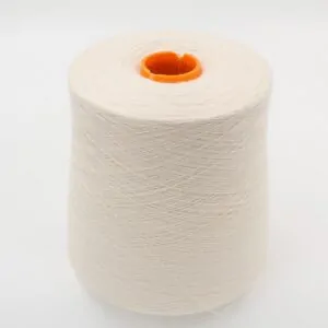 100% Cashmere yarn nm 2/48 combed color white cone 500 gr