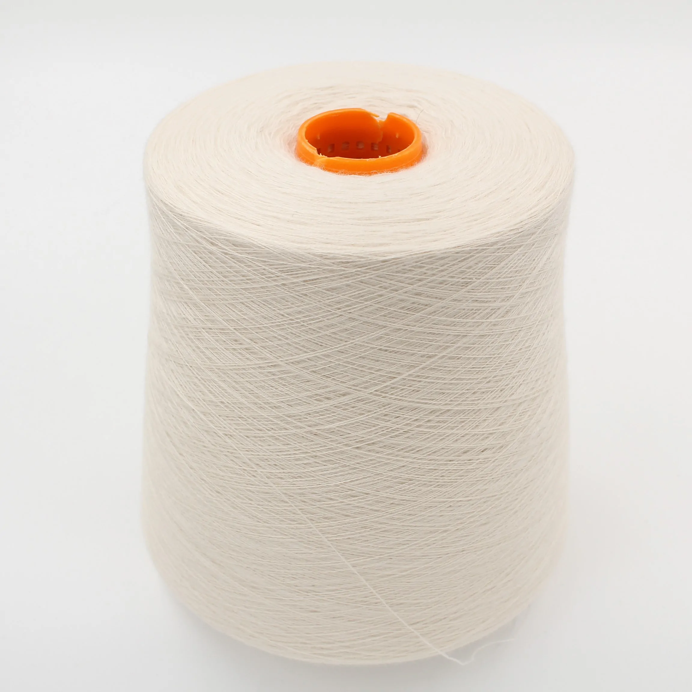 100% Cashmere yarn nm 2/48 combed color white cone 510 gr