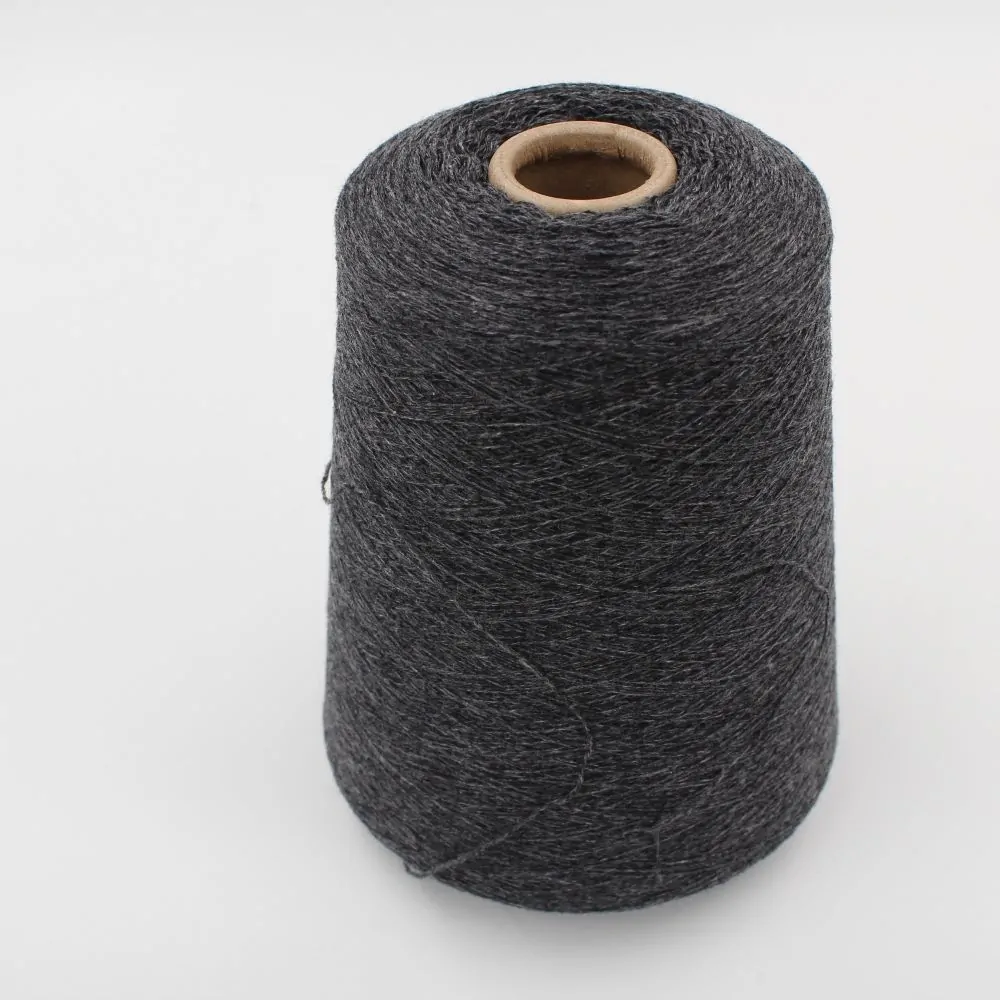 Yarn 2/28 100% Cashmere color dark grey cones 460 gr