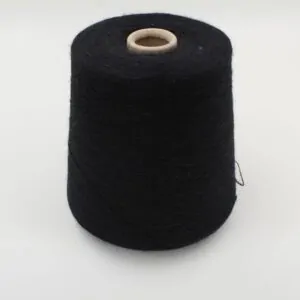 100% Baby Alpaca yarn 2/16 color black cones 710 gr
