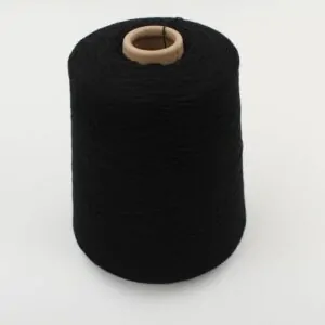 Yarn for knitting machine 2/30 70% merino extrafine 30% cashmere color black cones 480 gr