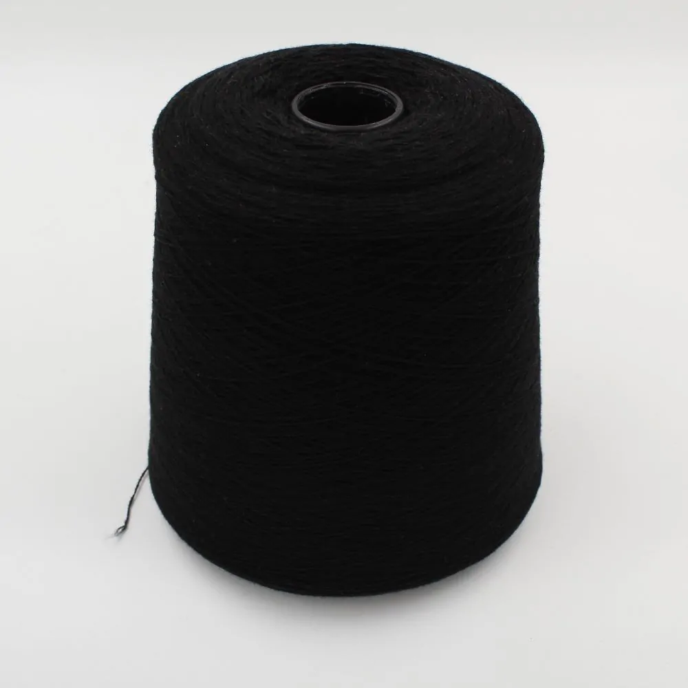 2/28 70% merino extrafine 30% cashmere colore nero rocca 750 gr