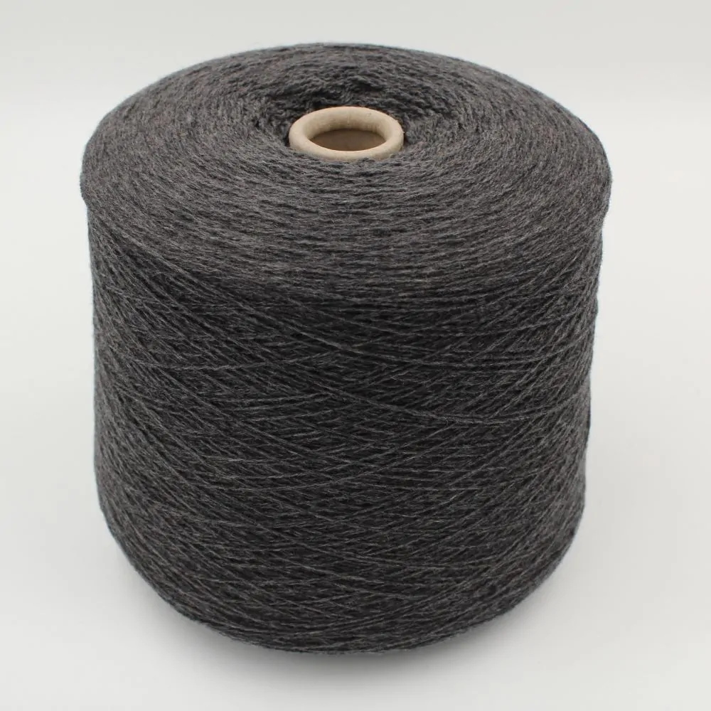 Yarn 2/15 100% Cashmere color dark grey cones 550 gr