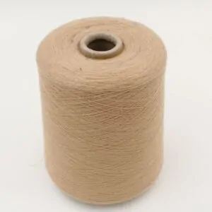 100% Cashmere yarn nm 2/48 combed color beige cone 680 gr