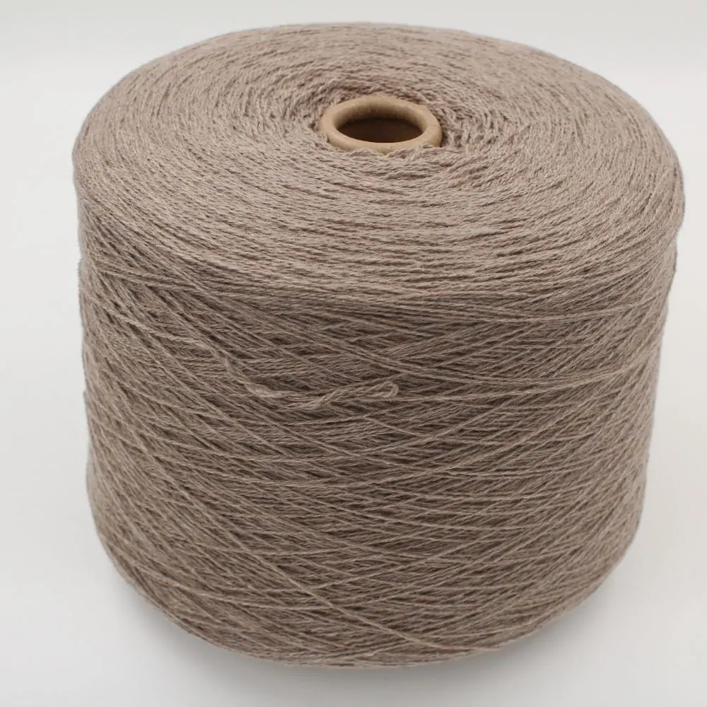 Yarn 2/13 100% Recycled Cashmere color tortora cone 500 gr