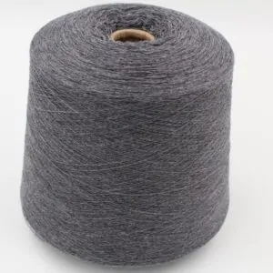 Yarn for knitting machine 2/30 70% merino extrafine 30% cashmere color medium grey cones 560 gr