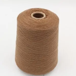 Yarn for knitting machine 2/30 70% merino extrafine 30% cashmere color brown cones 510 gr