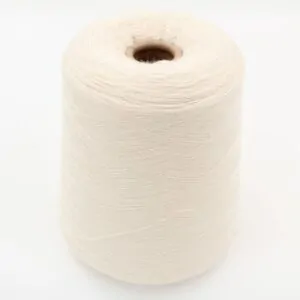 100% Cashmere yarn nm 2/48 combed color natural white cone 630 gr