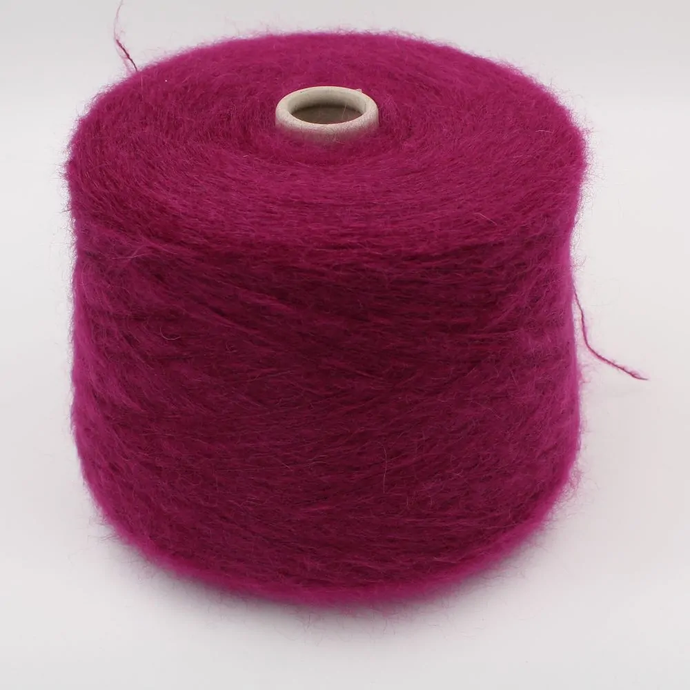 NEWWIG 85% kid mohair 9% poltamide 6% wool merino nm 1/3700 color fuxia cones 580 gr