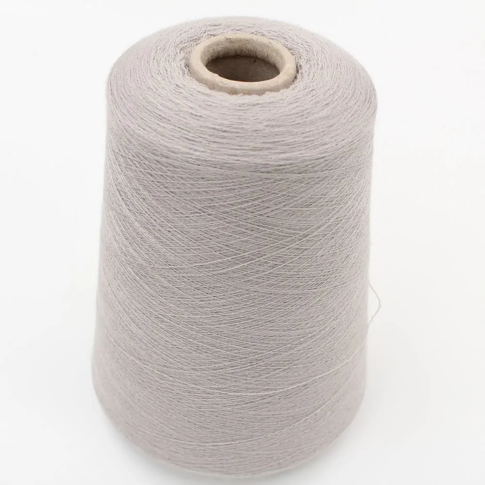 NEW yarn 90% cashmere 10% poliammide nm 2/54 worsted light grey cone 540 gr