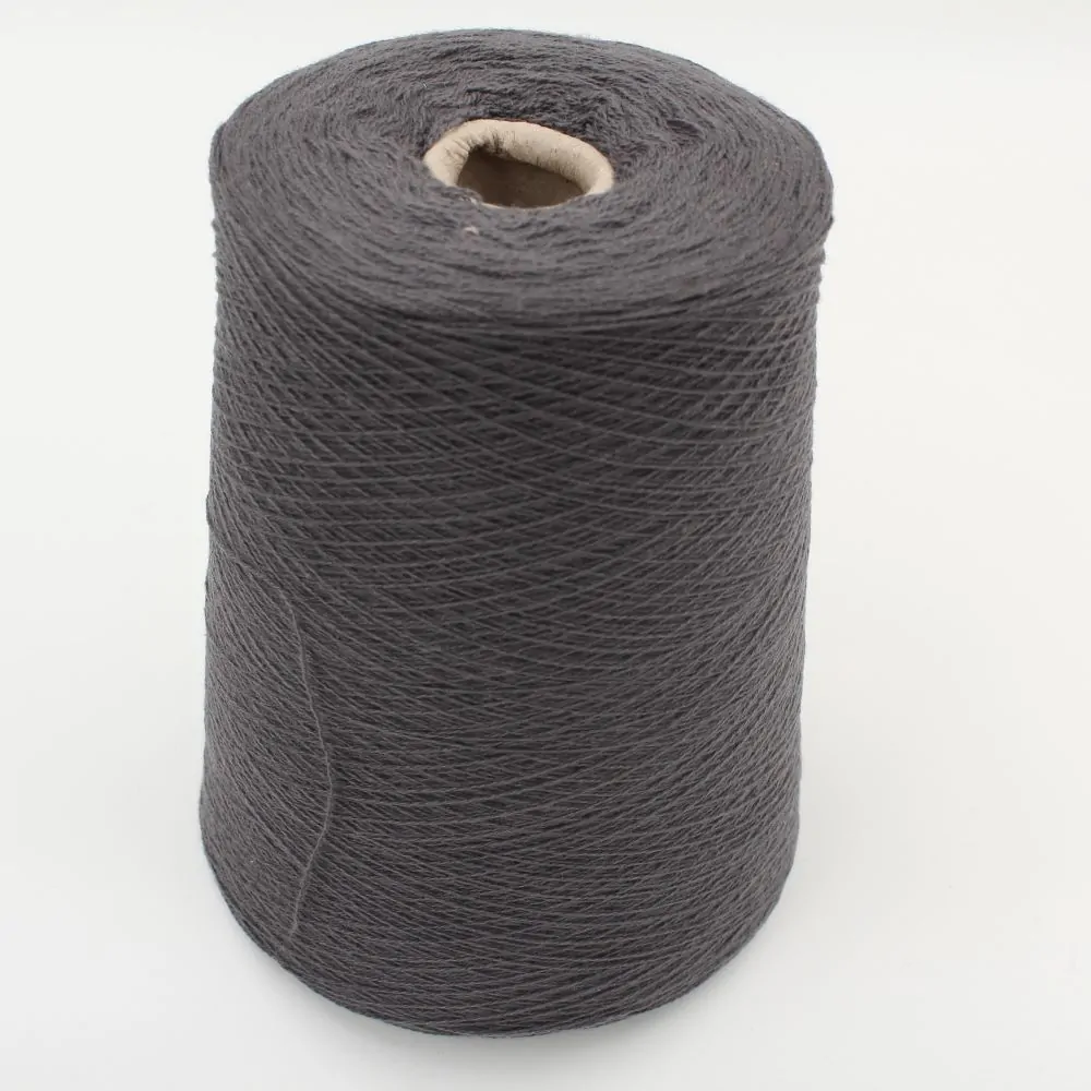 Yarn 2/27 100% Cashmere for knitting machine 12 color medium grey cones 520 gr