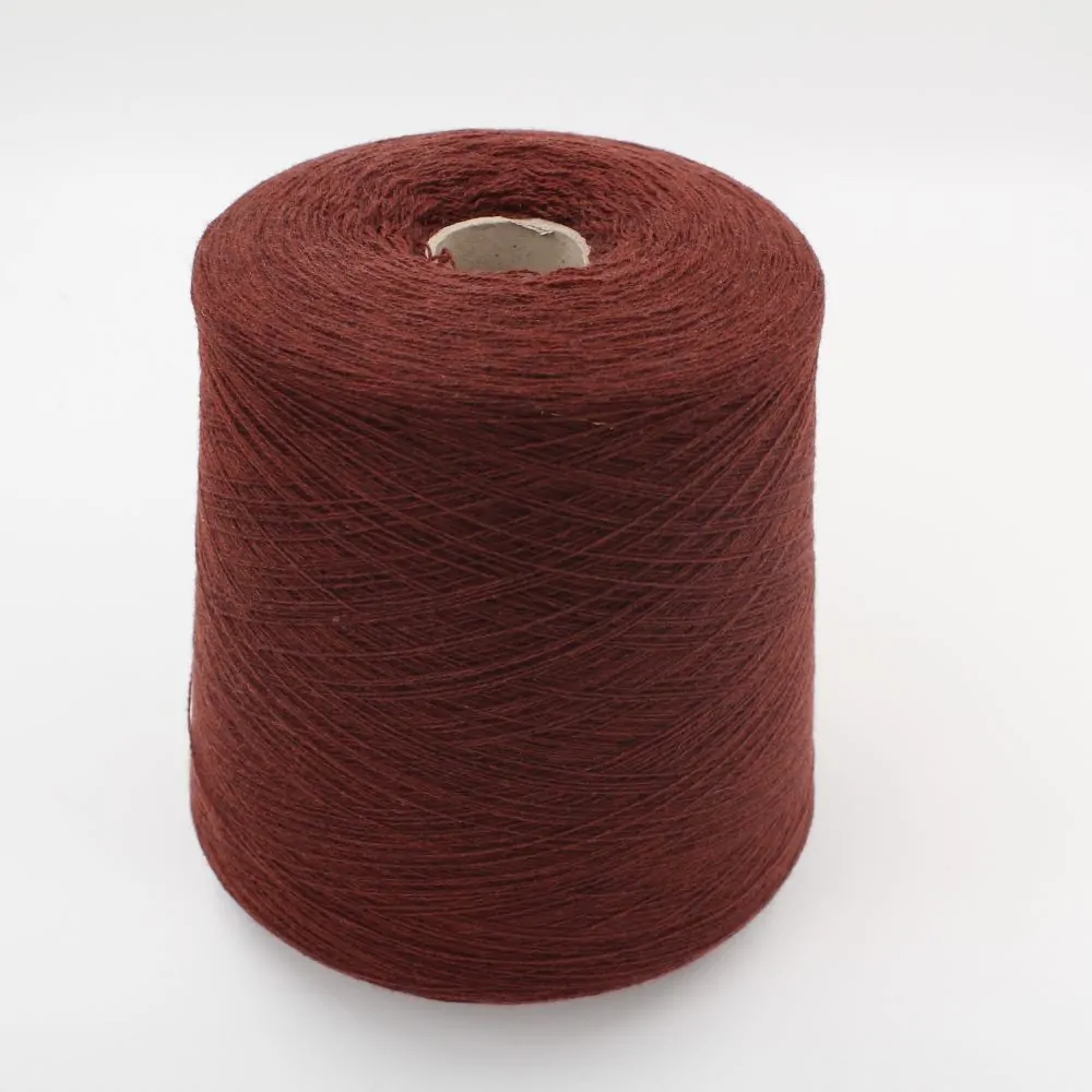 REAL Yarn 2/28 100% Cashmere color burgundy cones 490 gr
