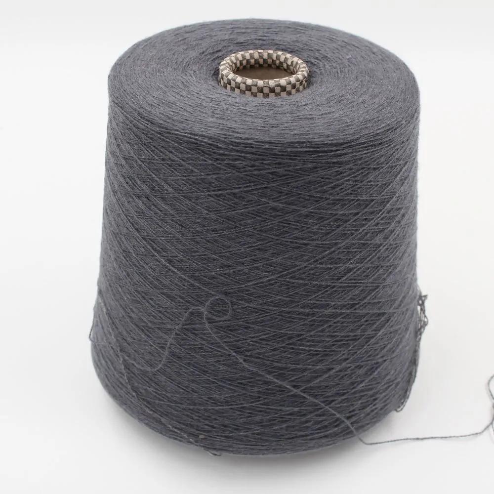 Yarn 2/28 100% Cashmere color dark grey cones 610 gr