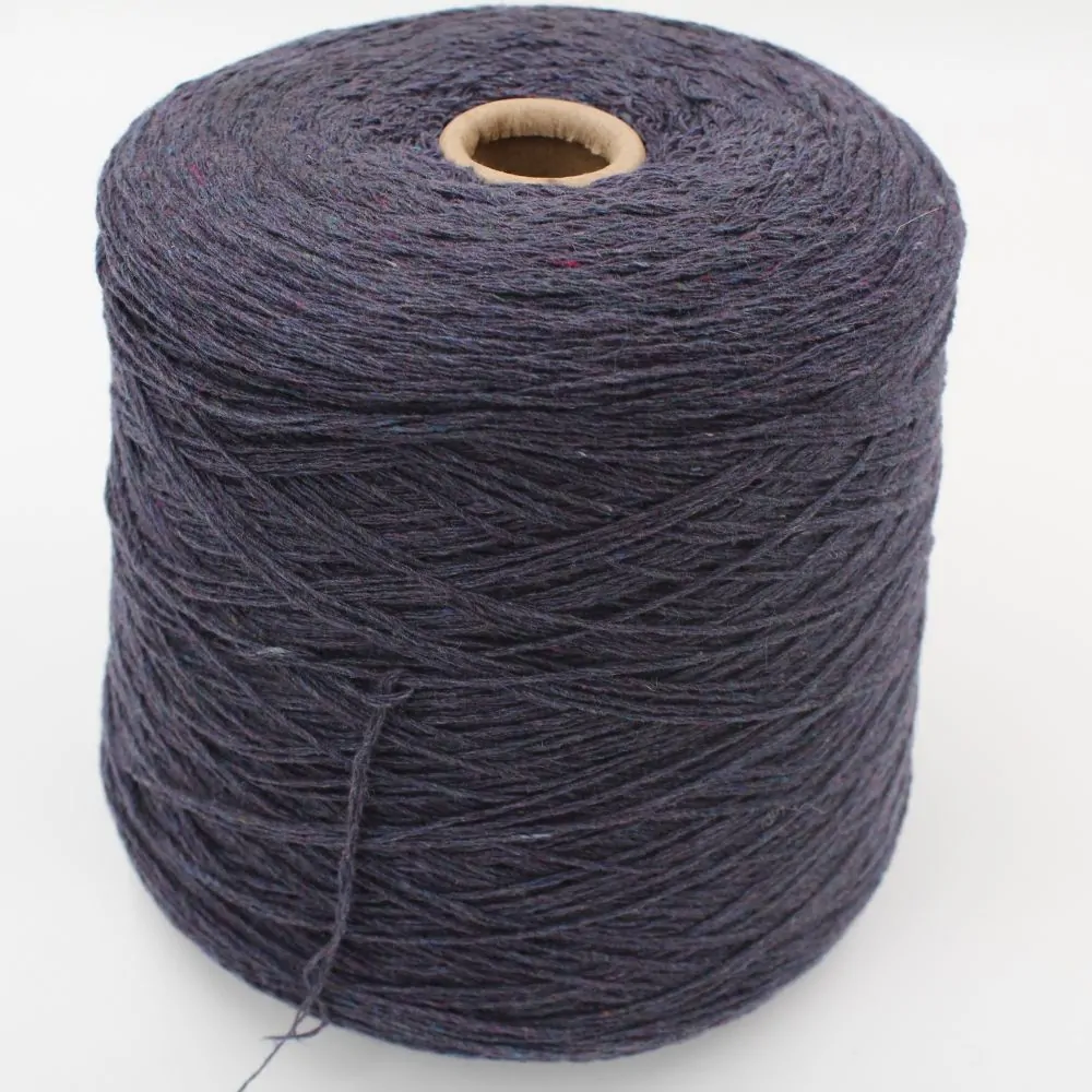 Filato cashmere 100% nm 2x2/15 colore blu melange rocche 510 gr