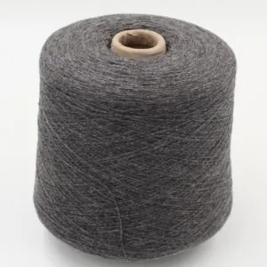 Yarn 2/28 100% Cashmere color dark grey cones 420 gr