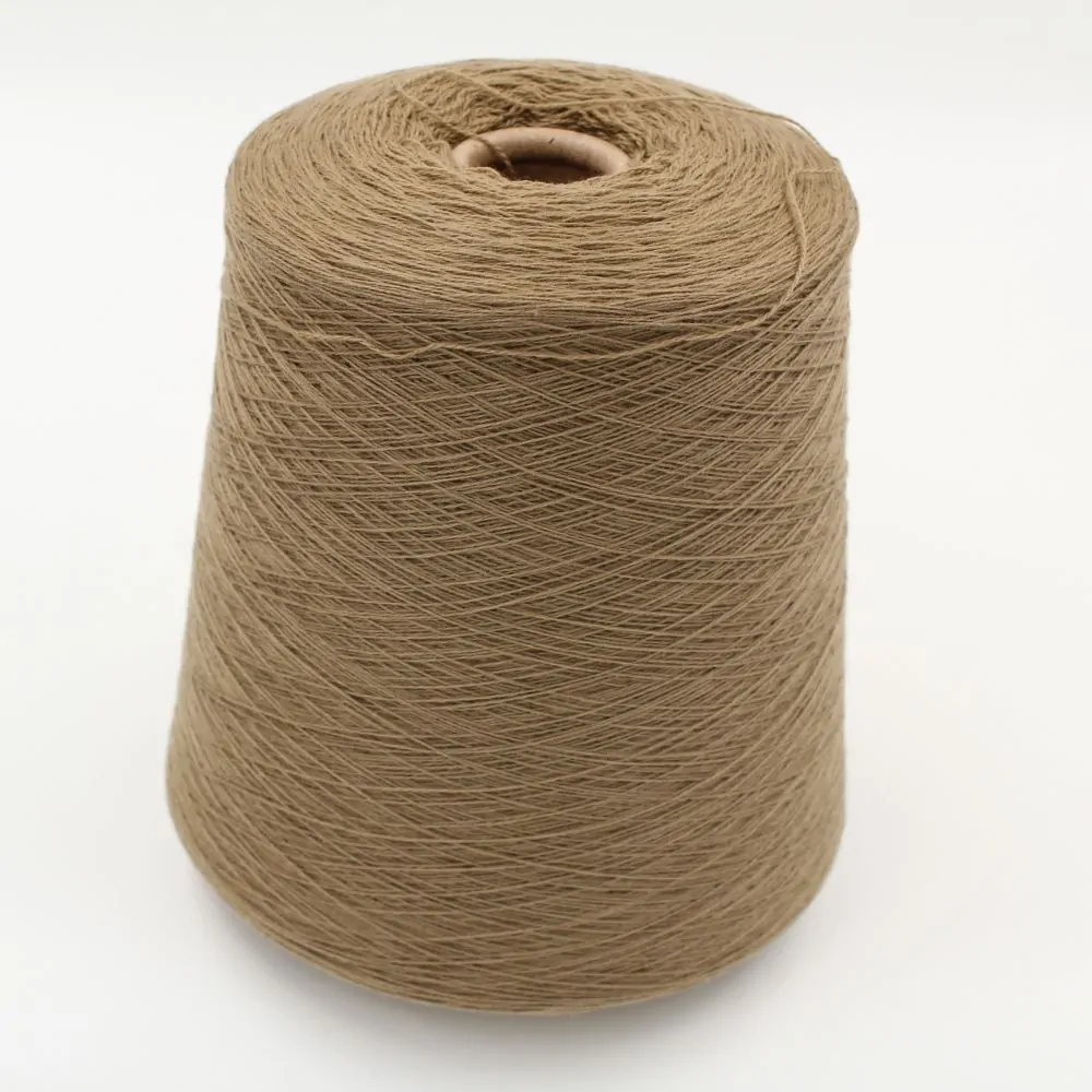 Yarn 2/28 100% Cashmere color moss green cones 670 gr