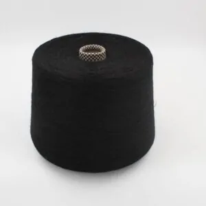 100% Baby Alpaca yarn 2/16 color black cones 660 gr