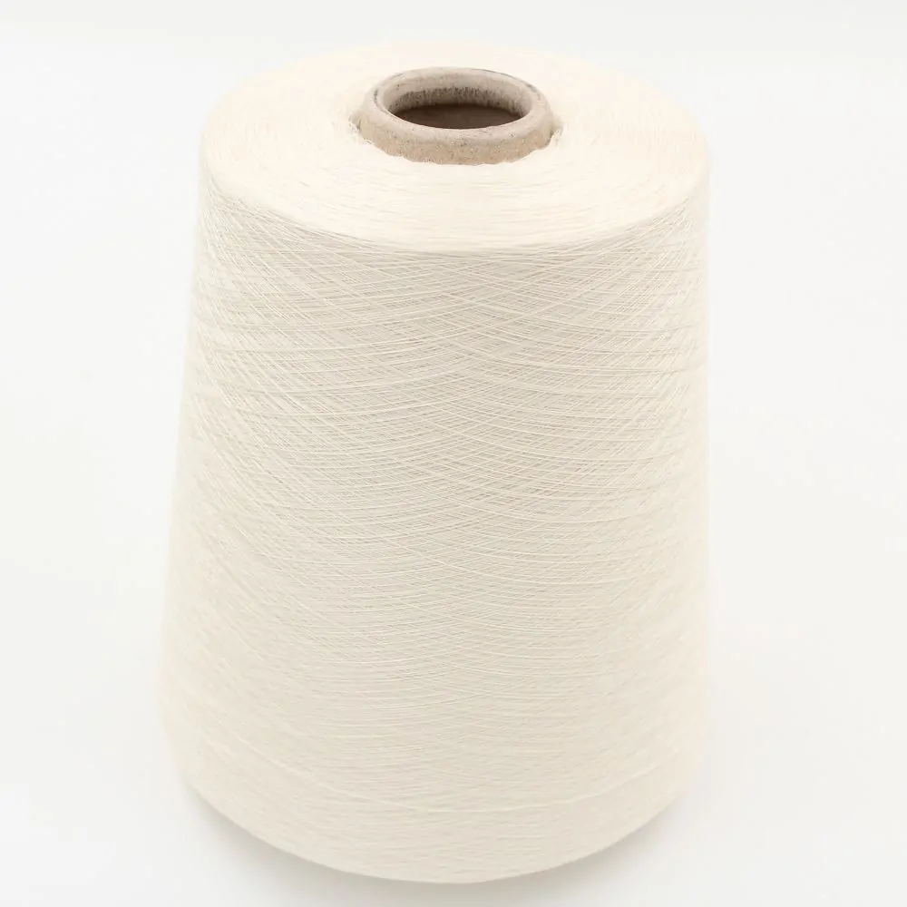 Yarn cashmere 70% silk 30% nm 2/120 color raw white cone 720 gr