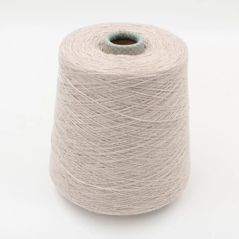 Yarn cashmere 100% nm 3/28 color beige cones 720 gr