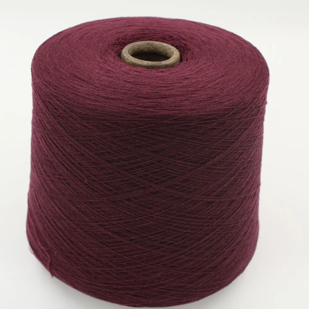 CONCORD yarn cashmere 100% 2/26 color bordeaux  cones 500 gr